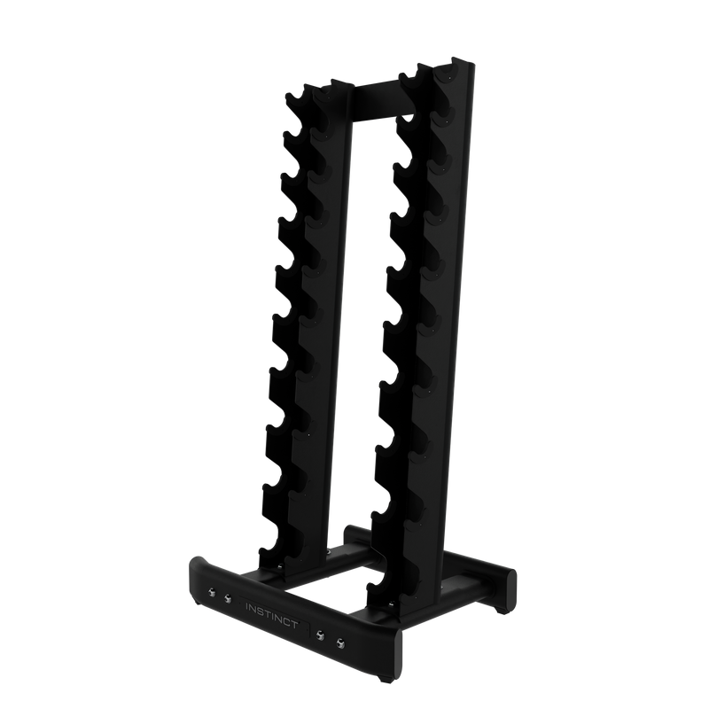 Nautilus Instinct Vertical Dumbbell Rack Bundle (5-50LB Set of Dumbbells)